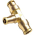 85498 by TECTRAN - Air Brake Air Line Union - Brass, 3/8 in. Tube Size, Push-Lock