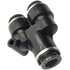 87639 by TECTRAN - Push-On Hose Fitting - 3/8 in. Tube A, 3/8 in. Tube B, Y-Union, Composite