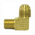 Tectran 49-6B Male Elbow Fitting SAE 90-Deg Male Elbow Flare Fitting, 3/8 in. Tube Size, 1/4 in. Pipe Thread