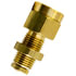 87117 by TECTRAN - Bulkhead Union Fitting - 3/8 in. Tube, 1/4 in. Thread, Brass, Push-Lock