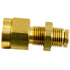 87117 by TECTRAN - Bulkhead Union Fitting - 3/8 in. Tube, 1/4 in. Thread, Brass, Push-Lock