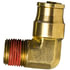 PL1315-6A by TECTRAN - DOT Male Elbow Push-Lock Non-Swivel Brass Fitting, 3/8" Tube Size, 1/8" Pipe Thread