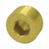 118-E by TECTRAN - Air Brake Pipe Head Plug - Brass, 3/4 inches Pipe Thread, Counter Sunk Hex Head