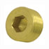 118-E by TECTRAN - Air Brake Pipe Head Plug - Brass, 3/4 inches Pipe Thread, Counter Sunk Hex Head