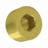 118-E by TECTRAN - Air Brake Pipe Head Plug - Brass, 3/4 inches Pipe Thread, Counter Sunk Hex Head