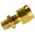 PL1386-4B by TECTRAN - Bulkhead Union Fitting - 1/4 in. Tube, 1/4 in. Thread, Brass, Push-Lock