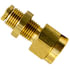 PL1386-6B by TECTRAN - Bulkhead Union Fitting - 3/8 in. Tube, 1/4 in. Thread, Brass, Push-Lock