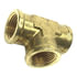 88061 by TECTRAN - Air Brake Air Line Tee - Brass, 1/2 inches Pipe Thread, Forged