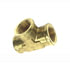 88061 by TECTRAN - Air Brake Air Line Tee - Brass, 1/2 inches Pipe Thread, Forged