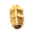 87111 by TECTRAN - Air Brake Air Line Union - Brass, 1/2 in. Tube Size, Push-Lock, Bulkhead