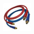 13R135201 by TECTRAN - 3/8" Air Brake Red Jumper Hose with FLEXGrip-HD Handles, 1/2" LifeSwivel Fittings, 13.5 ft.