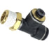 85511 by TECTRAN - Air Brake Air Line Thread Run Tee - 1/2 x 1/4 in. Tube, Swivel Composite Push-Lock