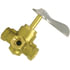 931-1VAL by TECTRAN - Air Brake Air Shut-Off Petcock - Brass, 3-Way, 1/4 in. Thread, 1-3/8 in. Stem, Female