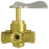 931-1VAL by TECTRAN - Air Brake Air Shut-Off Petcock - Brass, 3-Way, 1/4 in. Thread, 1-3/8 in. Stem, Female