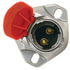 670-22-R by TECTRAN - Dual Pole Horizontal Socket - Bull Nose, Red Lid, with 4GA Copper Plugs, Retail Pack