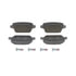 MX1314 by WAGNER - Wagner Brake ThermoQuiet MX1314 Semi-Metallic Disc Brake Pad Set