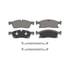 MX1629A by WAGNER - Wagner Brake ThermoQuiet MX1629A Semi-Metallic Disc Brake Pad Set