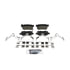 ZD537 by WAGNER - Disc Brake Pad Set - Rear, Ceramic, with HDWR