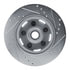 631-54040L by DYNAMIC FRICTION COMPANY - Brake Rotor - Drilled and Slotted - Silver