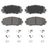 PD1184 by WAGNER - Wagner Brake ThermoQuiet PD1184 Ceramic Disc Brake Pad Set