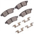 1551-1100-01 by DYNAMIC FRICTION COMPANY - 5000 Advanced Pads - Ceramic and Hardware Kit