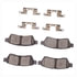 1551-1100-01 by DYNAMIC FRICTION COMPANY - 5000 Advanced Pads - Ceramic and Hardware Kit