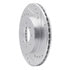 631-54004R by DYNAMIC FRICTION COMPANY - Brake Rotor - Drilled and Slotted - Silver