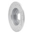 631-65009R by DYNAMIC FRICTION COMPANY - Brake Rotor - Drilled and Slotted - Silver