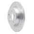 631-65009R by DYNAMIC FRICTION COMPANY - Brake Rotor - Drilled and Slotted - Silver