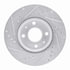 631-67012R by DYNAMIC FRICTION COMPANY - Brake Rotor - Drilled and Slotted - Silver