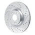 63103061R by DYNAMIC FRICTION COMPANY - Brake Rotor - Drilled and Slotted - Silver