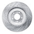 63103061R by DYNAMIC FRICTION COMPANY - Brake Rotor - Drilled and Slotted - Silver