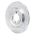 63116001L by DYNAMIC FRICTION COMPANY - Brake Rotor - Drilled and Slotted - Silver