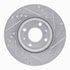 63114000L by DYNAMIC FRICTION COMPANY - Brake Rotor - Drilled and Slotted - Silver