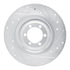 63116001L by DYNAMIC FRICTION COMPANY - Brake Rotor - Drilled and Slotted - Silver