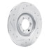 63116001L by DYNAMIC FRICTION COMPANY - Brake Rotor - Drilled and Slotted - Silver