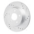 63167111R by DYNAMIC FRICTION COMPANY - Brake Rotor - Drilled and Slotted - Silver