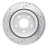 63167111R by DYNAMIC FRICTION COMPANY - Brake Rotor - Drilled and Slotted - Silver