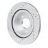 63167111R by DYNAMIC FRICTION COMPANY - Brake Rotor - Drilled and Slotted - Silver