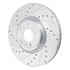 63173083L by DYNAMIC FRICTION COMPANY - Brake Rotor - Drilled and Slotted - Silver
