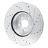 63173083L by DYNAMIC FRICTION COMPANY - Brake Rotor - Drilled and Slotted - Silver