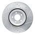 63173083L by DYNAMIC FRICTION COMPANY - Brake Rotor - Drilled and Slotted - Silver
