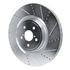 63175037D by DYNAMIC FRICTION COMPANY - Brake Rotor - Drilled and Slotted - Silver