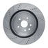 63175039D by DYNAMIC FRICTION COMPANY - Brake Rotor - Drilled and Slotted - Silver