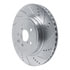 63175039D by DYNAMIC FRICTION COMPANY - Brake Rotor - Drilled and Slotted - Silver