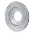 63176100L by DYNAMIC FRICTION COMPANY - Brake Rotor - Drilled and Slotted - Silver