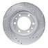 63176100L by DYNAMIC FRICTION COMPANY - Brake Rotor - Drilled and Slotted - Silver