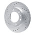 63176100L by DYNAMIC FRICTION COMPANY - Brake Rotor - Drilled and Slotted - Silver