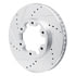 63192052L by DYNAMIC FRICTION COMPANY - Brake Rotor - Drilled and Slotted - Silver