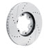 63192052L by DYNAMIC FRICTION COMPANY - Brake Rotor - Drilled and Slotted - Silver